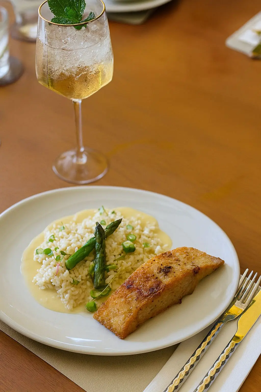Pesce del Giorno e Risoto de Aspargos: uma experiência inesquecível no Mia Trattoria